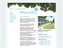 Tablet Screenshot of buergergarten.com